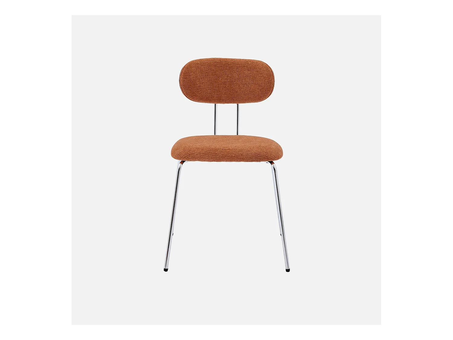 Set di 2 sedie decorative legno curvato tinto noce e tessuto