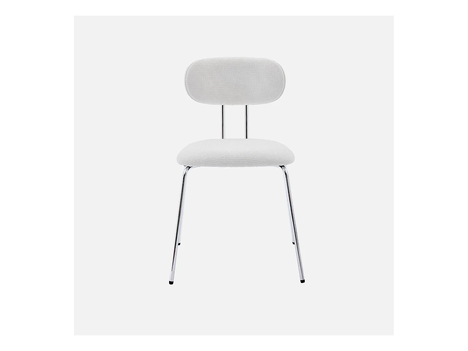 Silla de  tela repelente al agua y patas de metal cromado, set de 2