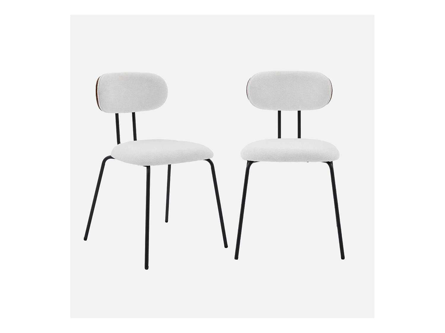 Silla decoración madera curvada teñida nogal y tela repelente al agua,