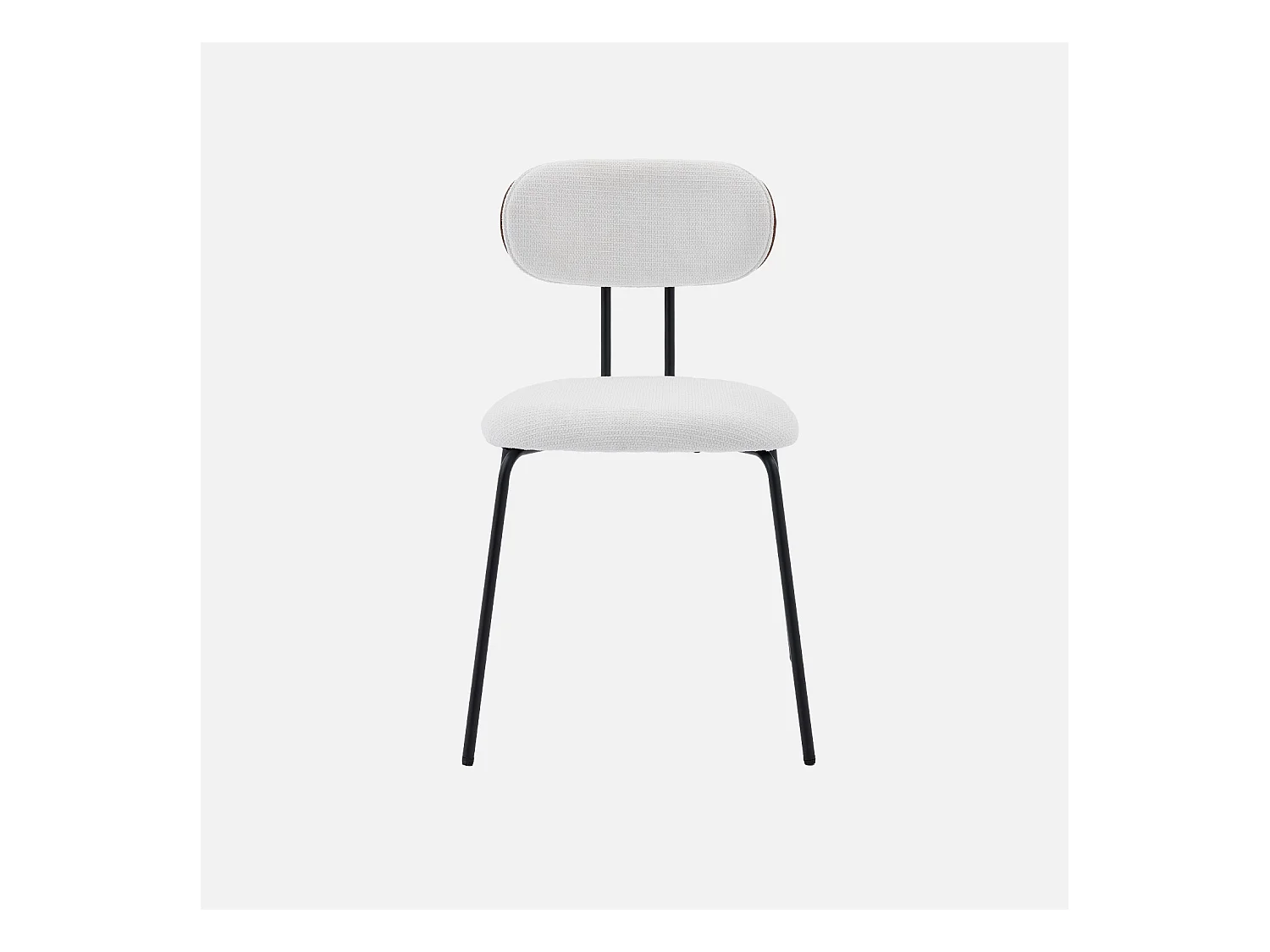 Silla decoración madera curvada teñida nogal y tela repelente al agua,