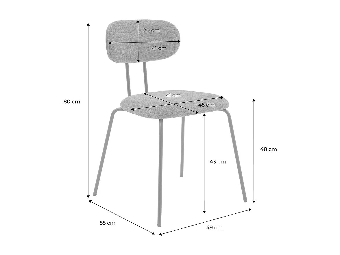 Silla decoración madera curvada teñida nogal y tela repelente al agua,