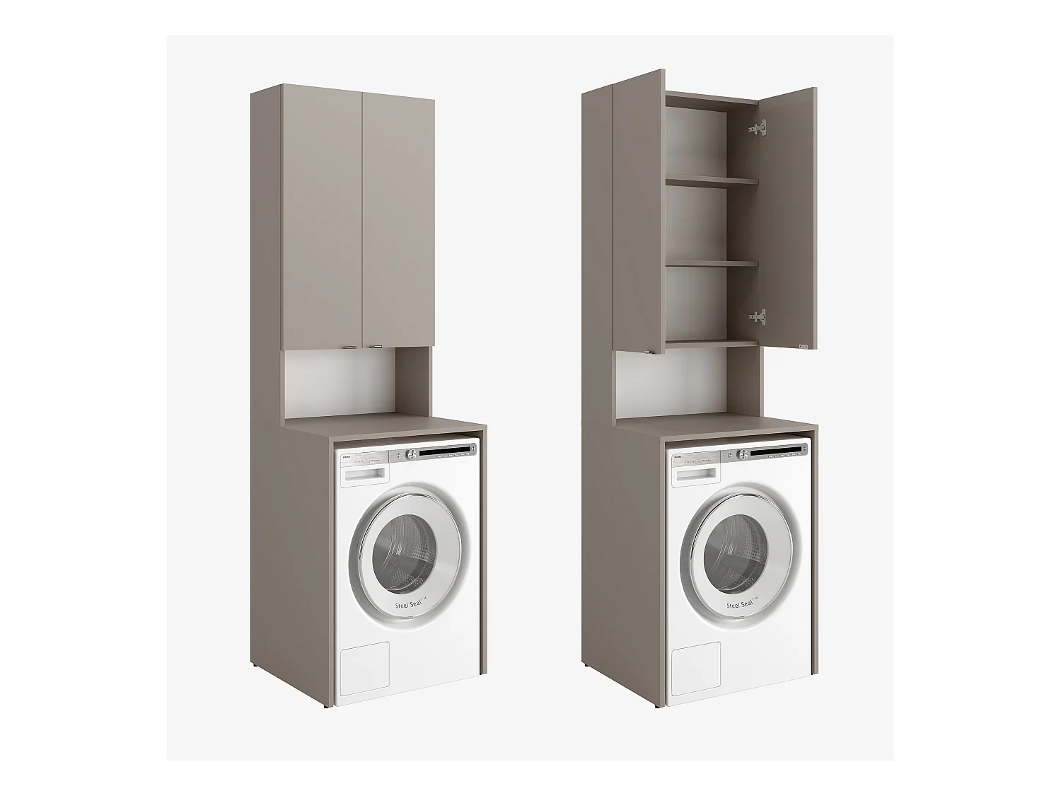 Armoire Haute LORA pour Lave-linge & Sèche-linge - 210x65x56/25 cm