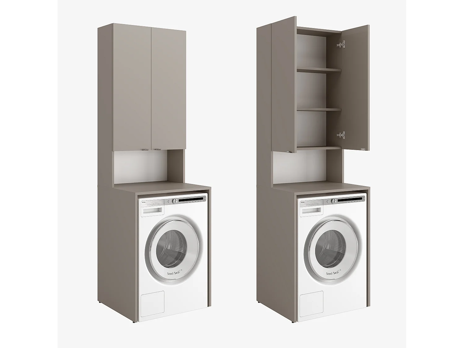 Armoire Haute LORA pour Lave-linge & Sèche-linge - 210x65x56/25 cm