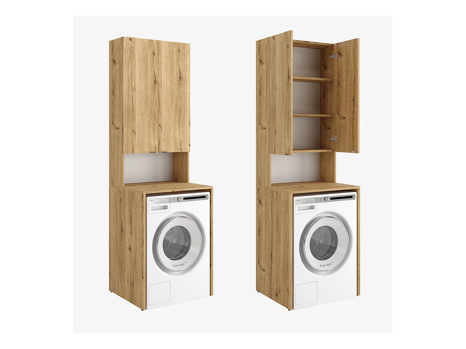Armoire Haute LORA pour Lave-linge & Sèche-linge - 210x65x56/25 cm