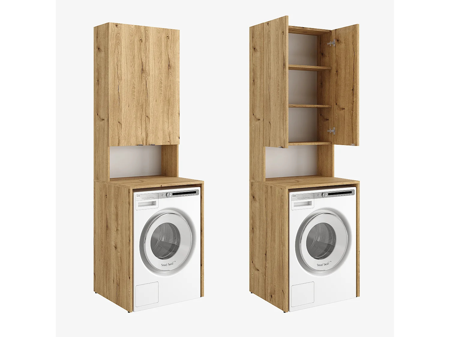 Armoire Haute LORA pour Lave-linge & Sèche-linge - 210x65x56/25 cm