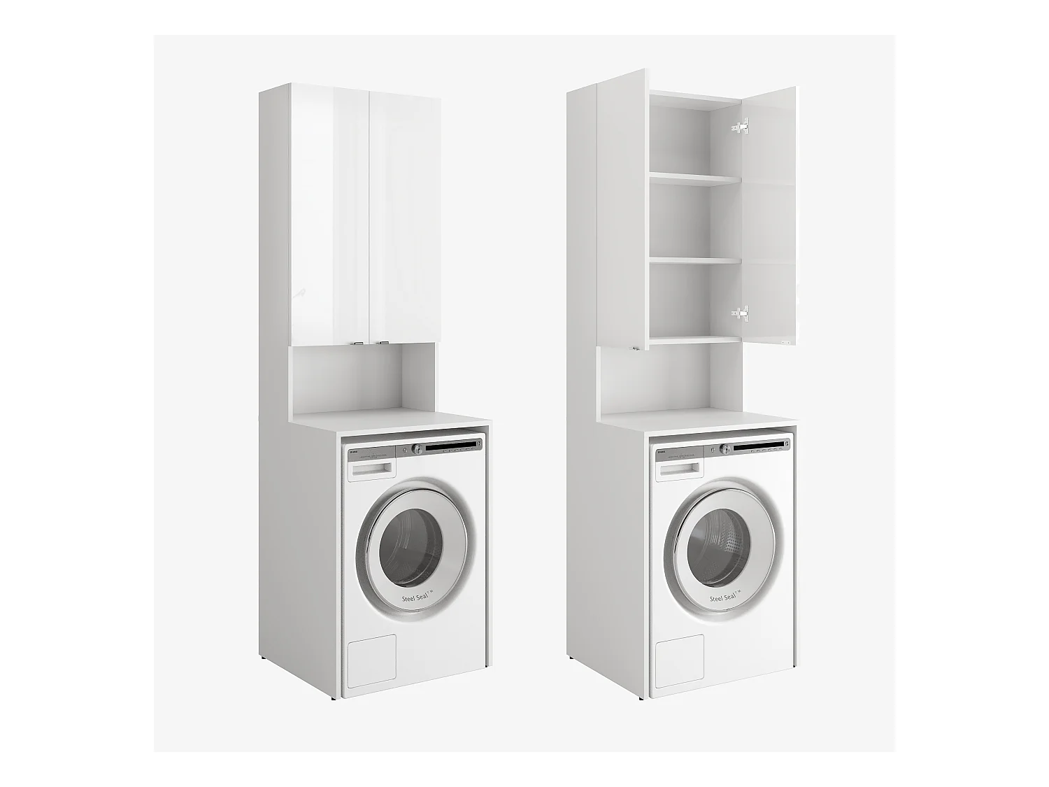 Armoire Haute LORA pour Lave-linge & Sèche-linge - 210x65x56/25 cm