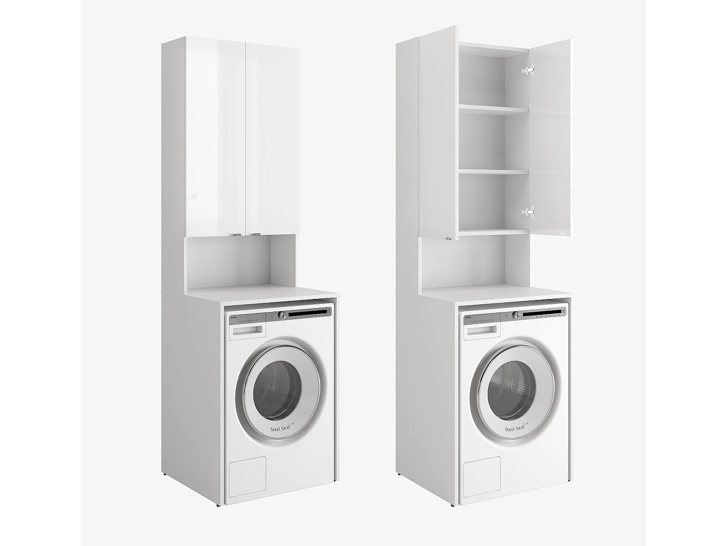 Armoire Haute LORA pour Lave-linge & Sèche-linge - 210x65x56/25 cm