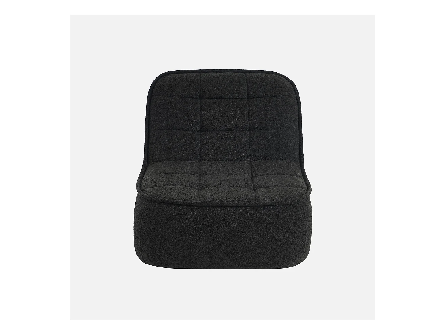 Sillón en borreguito, 1 plaza negro