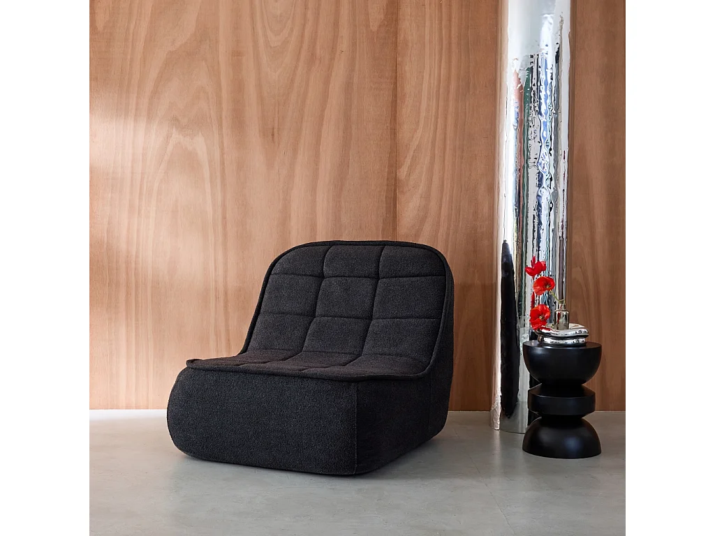 Sillón en borreguito negro