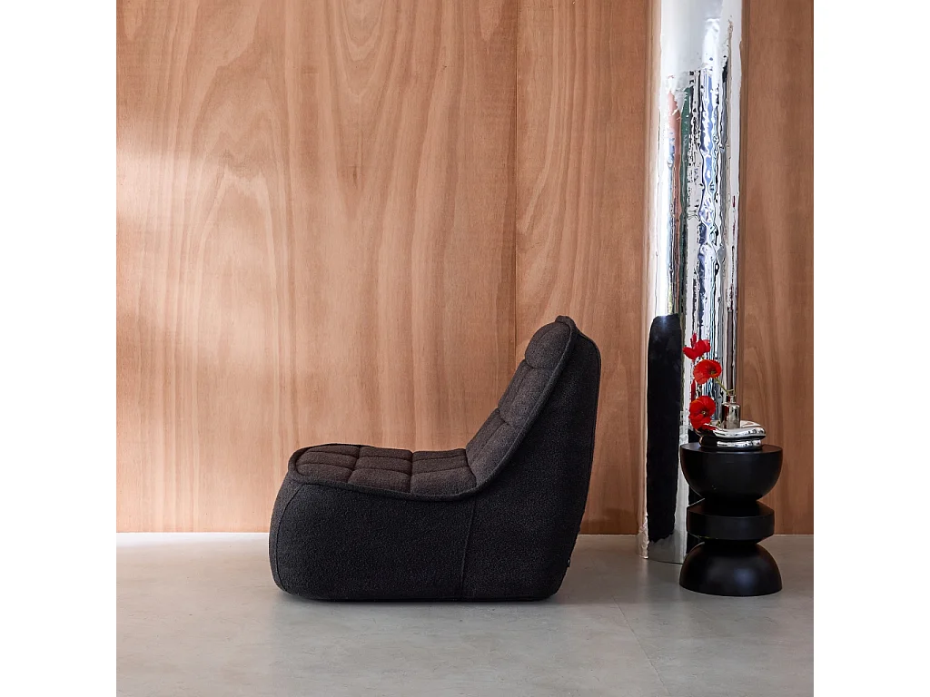 Sillón en borreguito negro