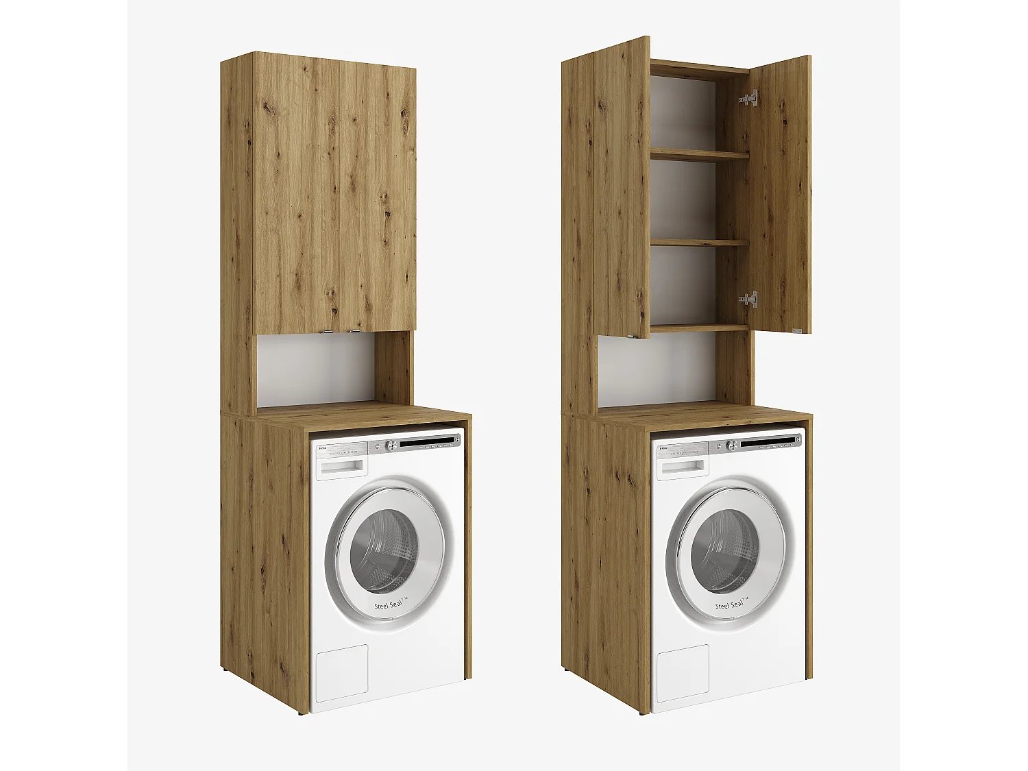 Armoire Haute LORA pour Lave-linge & Sèche-linge - 210x65x56/25 cm