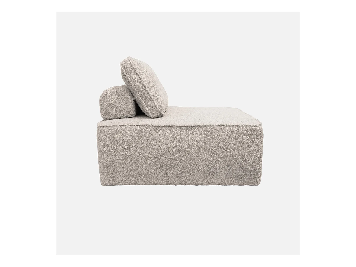 Divano modulare in bouclé, 3 posti, beige