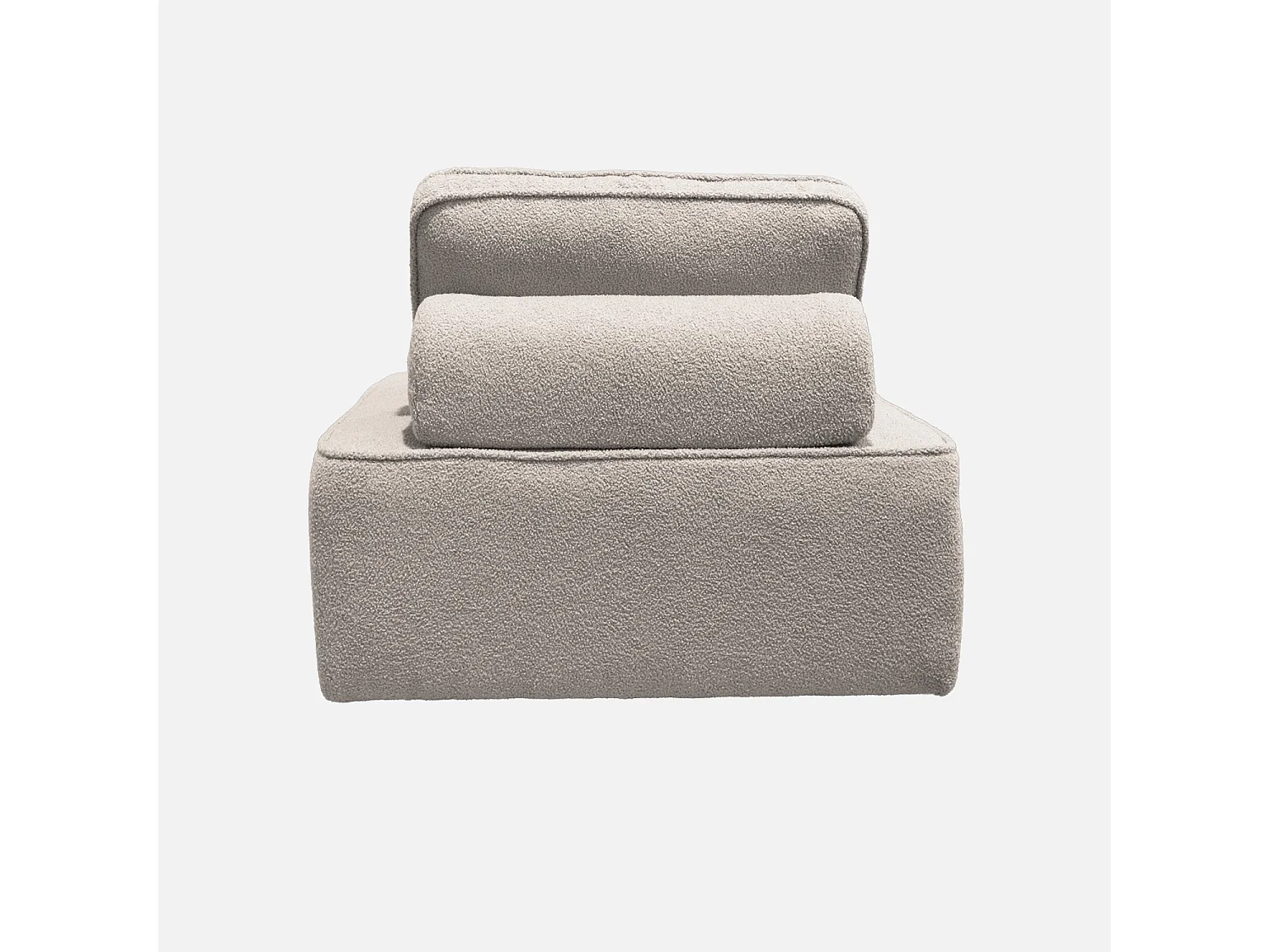 Sofá modular en tejido borreguito, 3 plazas beige