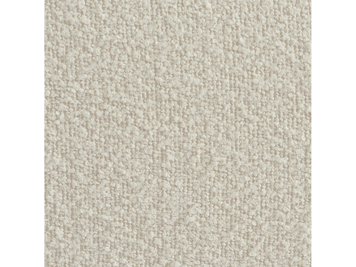 Chauffeuse bouclette texturée 1 place + repose pieds blanc cassé L 93 x P 104 x H 85cm - Boni