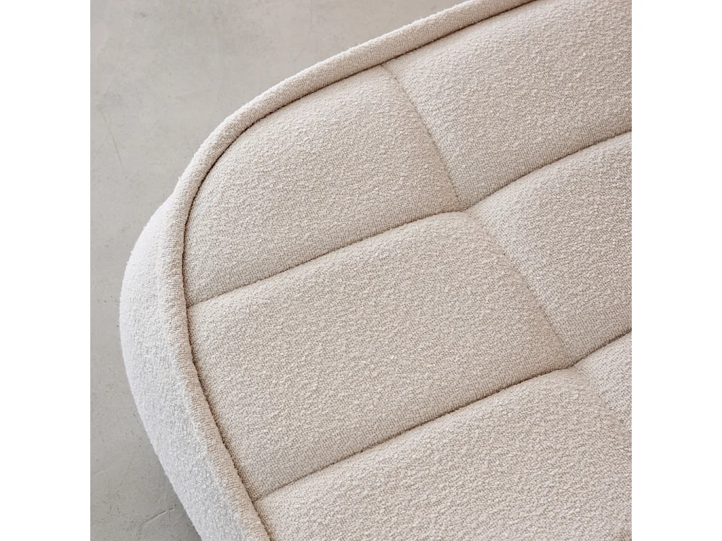 Sillón en borreguito, 1 plaza blanco roto