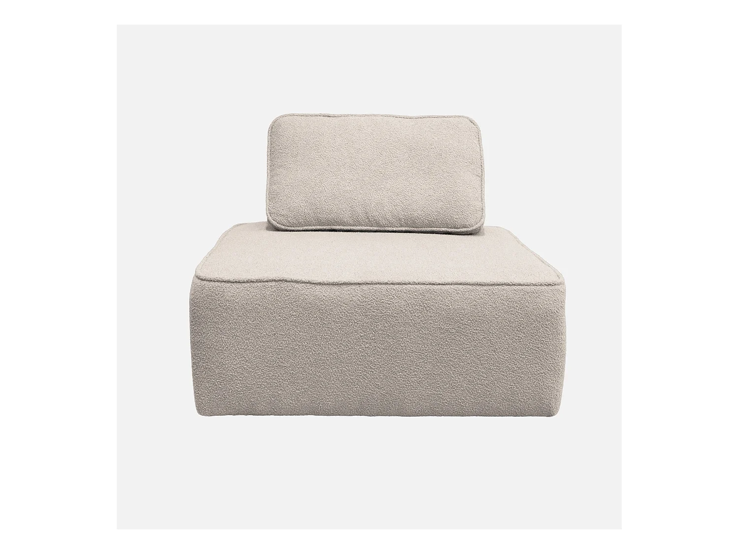 Divano modulare in bouclé, 2 posti, beige