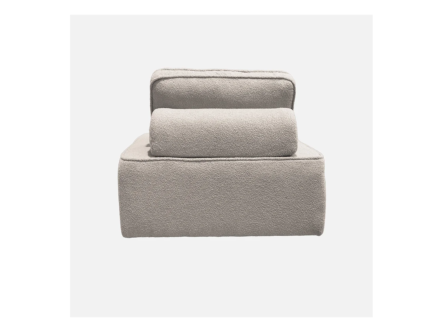 Divano modulare in bouclé, 2 posti, beige