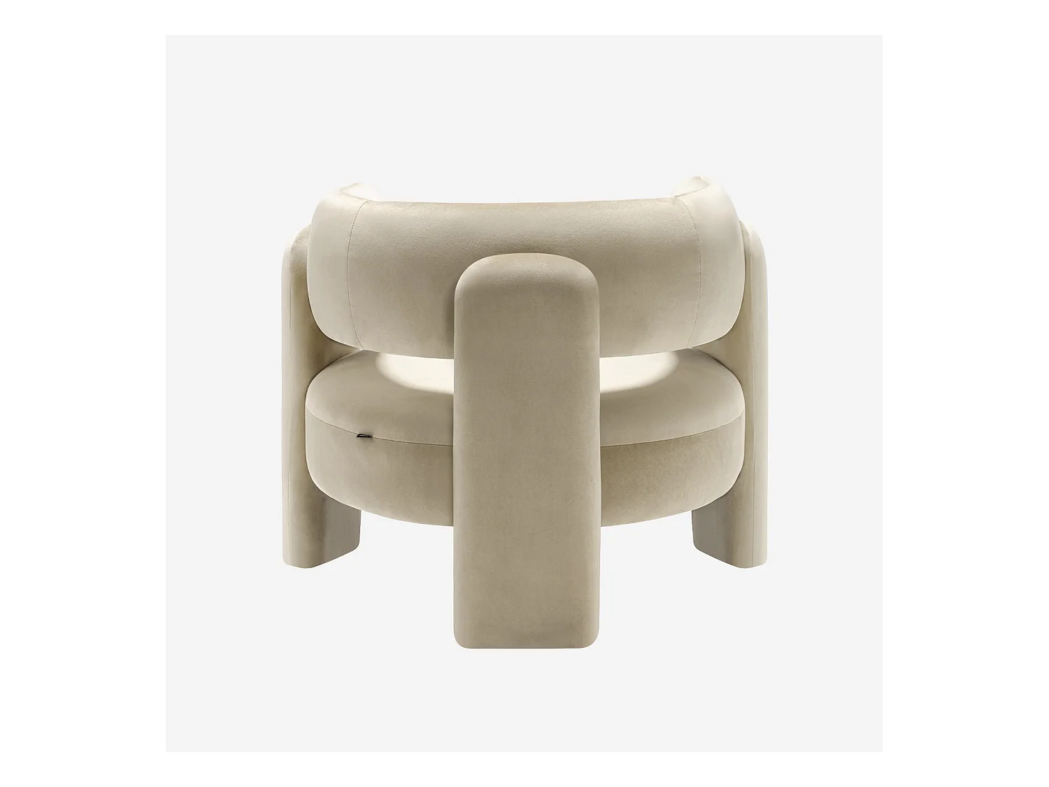 Fauteuil tripode en velours beige