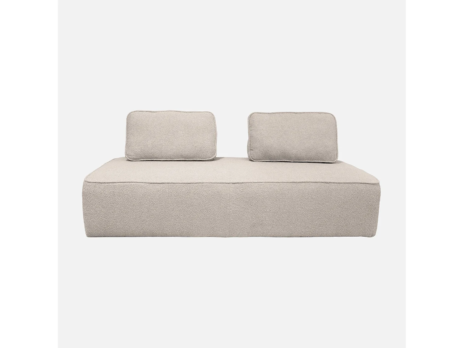 Sofá modular en tejido borreguito, 4 plazas beige