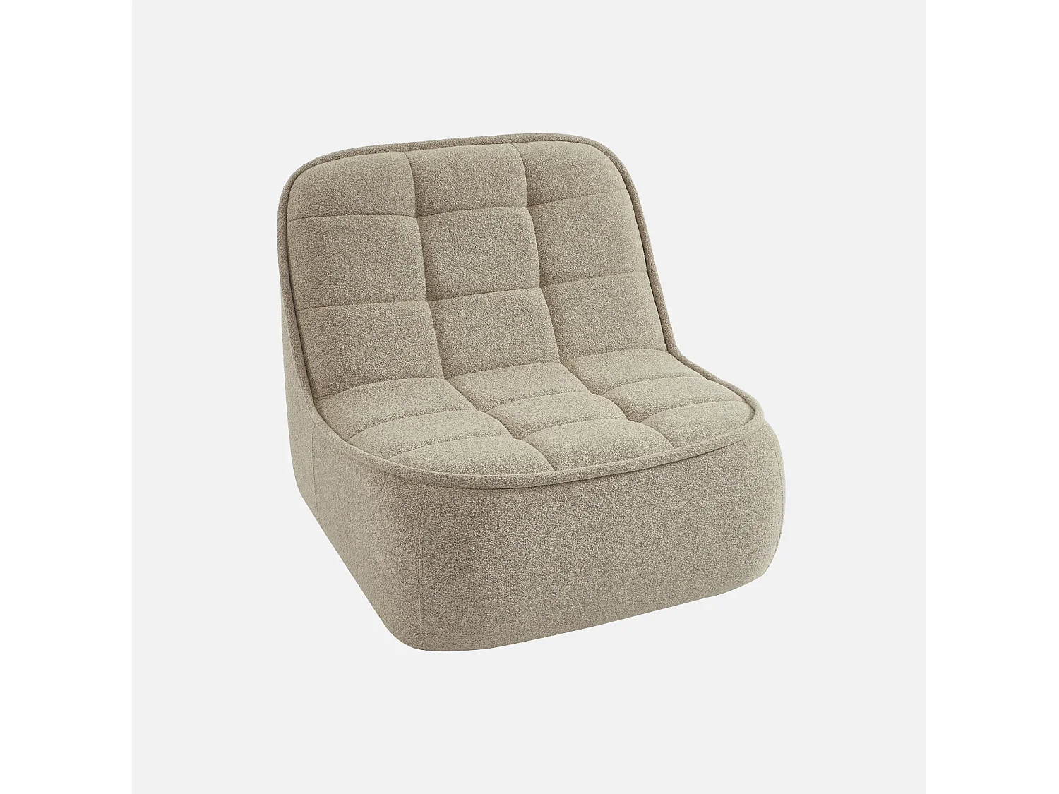 Sillón en borreguito, 1 plaza beige