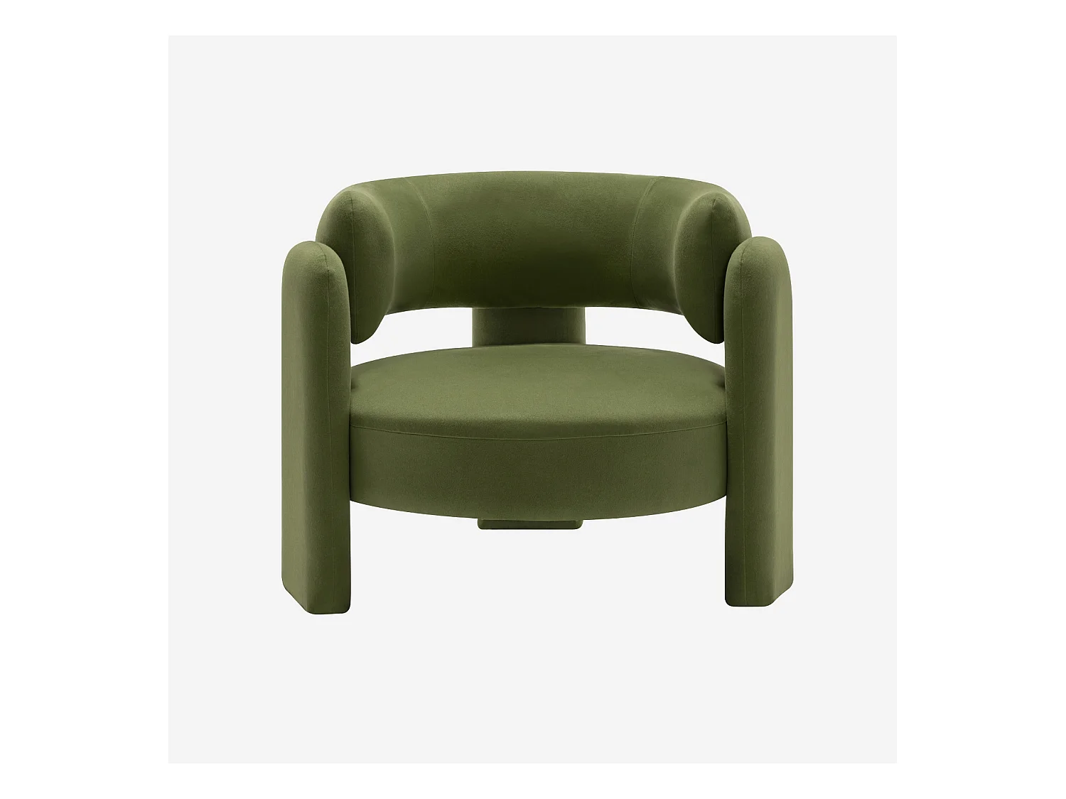 Fauteuil tripode en velours vert