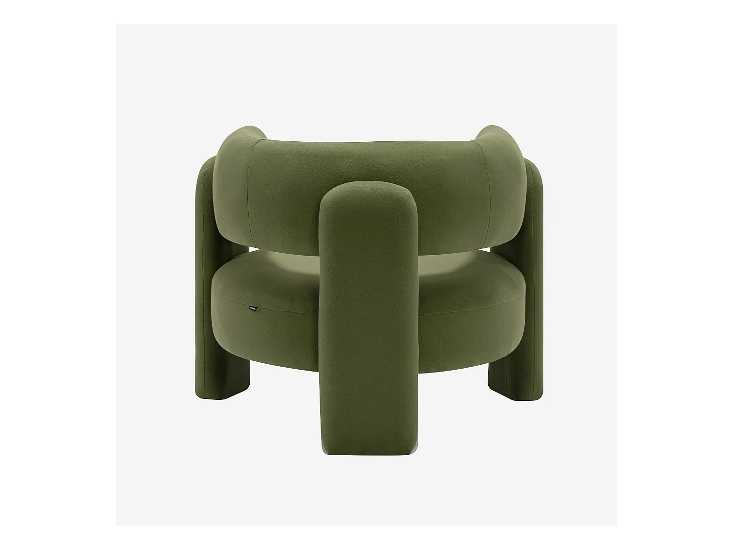 Fauteuil tripode en velours vert