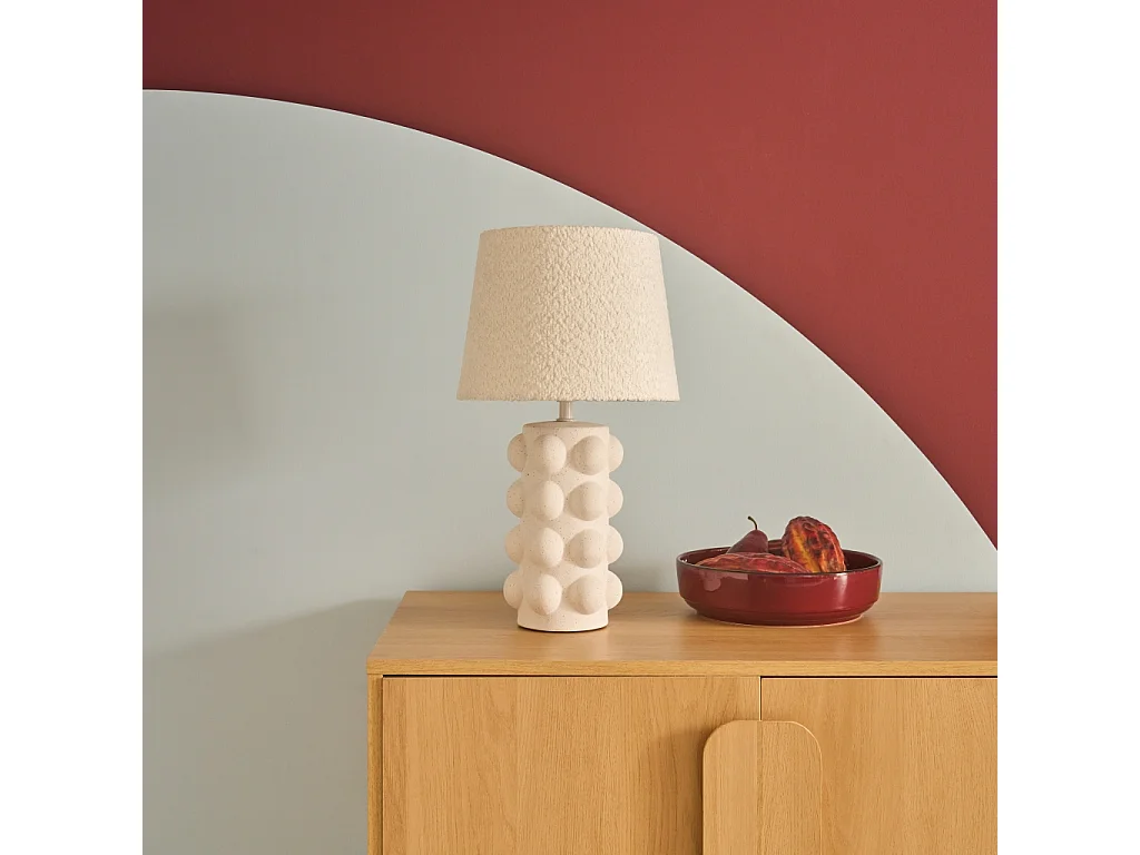 Lampada da tavolo interna ceramica, 45cm, bianco