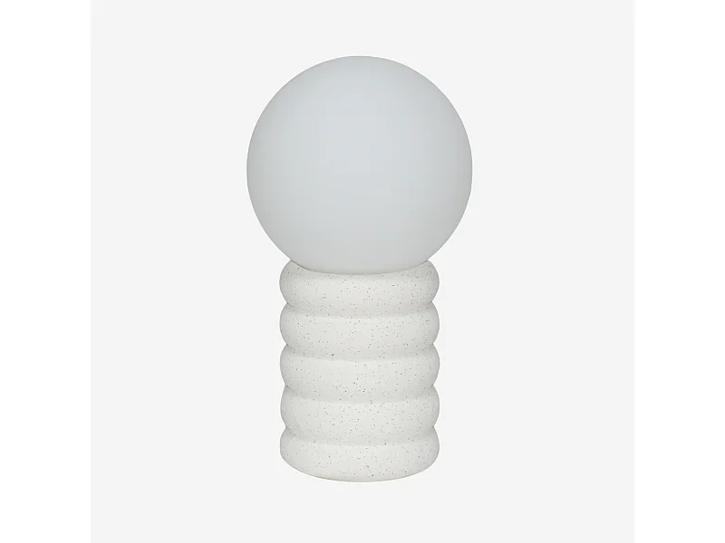 Lampada di ceramica maculata da interno, bianco