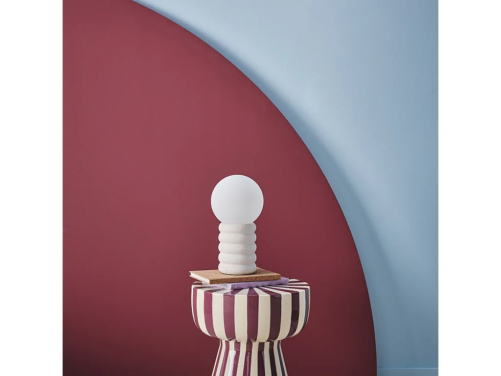 Lampada di ceramica maculata da interno, bianco