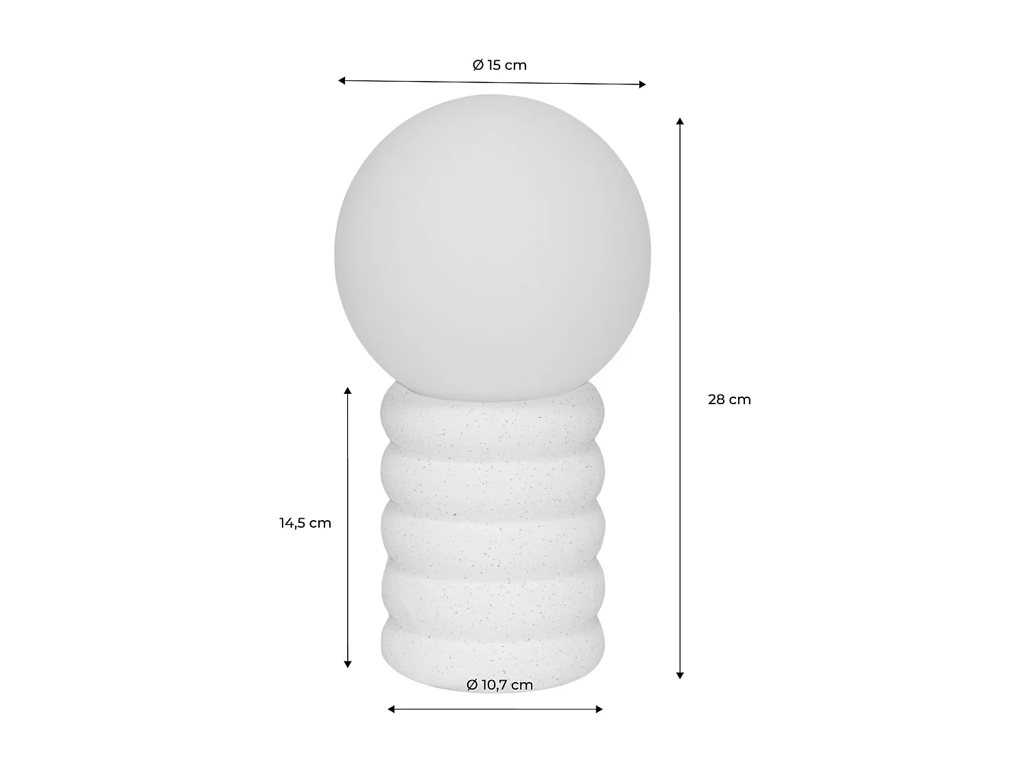Lampada di ceramica maculata da interno, bianco