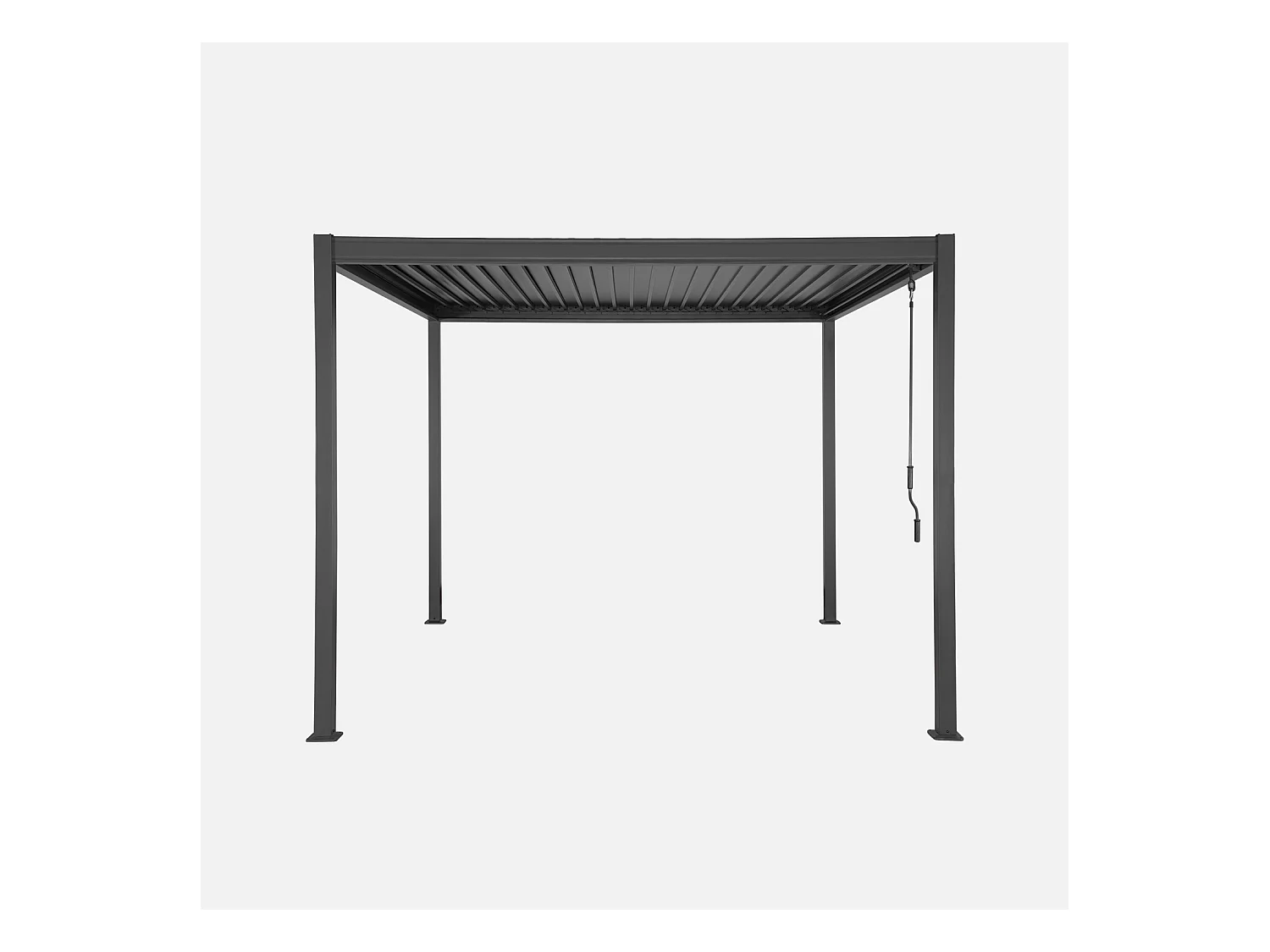 Pergola bioclimatica 3x3m in alluminio e acciaio con lamelle