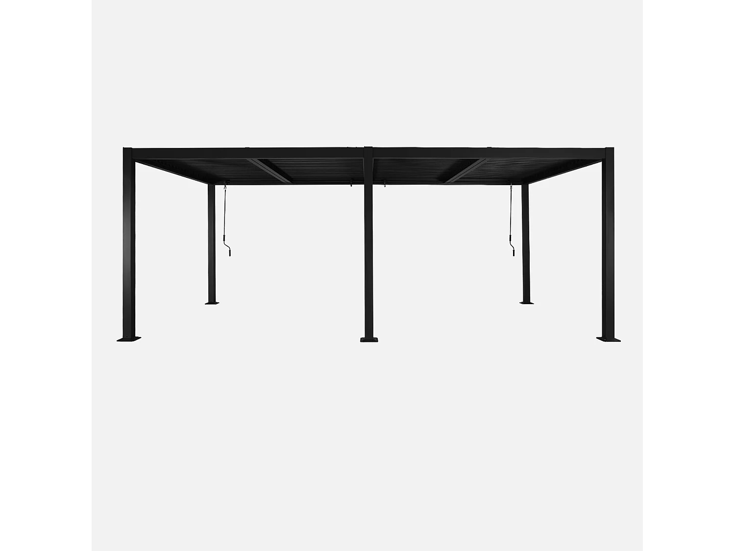 Pergola bioclimatica 3x6m in alluminio e acciaio, lamelle orientabili,