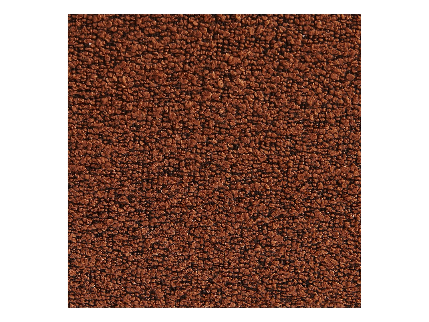 Pouf, poggiapiedi per poltrona boni bouclé texturizzata, terracotta