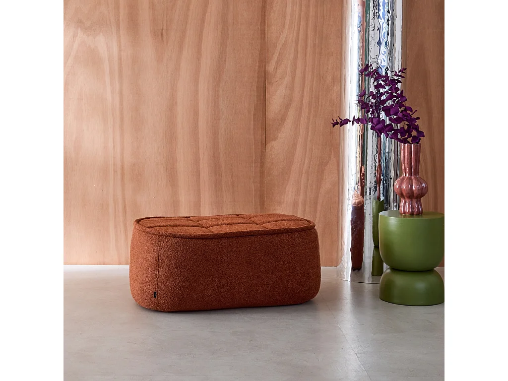 Puff, reposapiés para sillón boni de 1 plaza terracotta