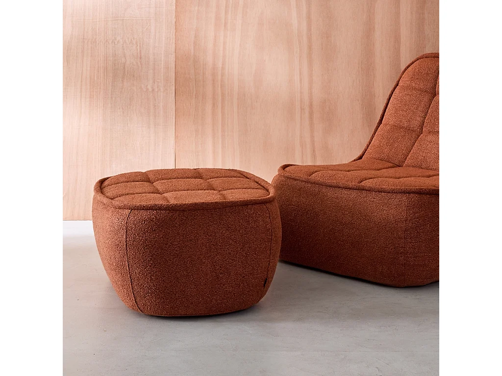 Puff, reposapiés para sillón boni de 1 plaza terracotta