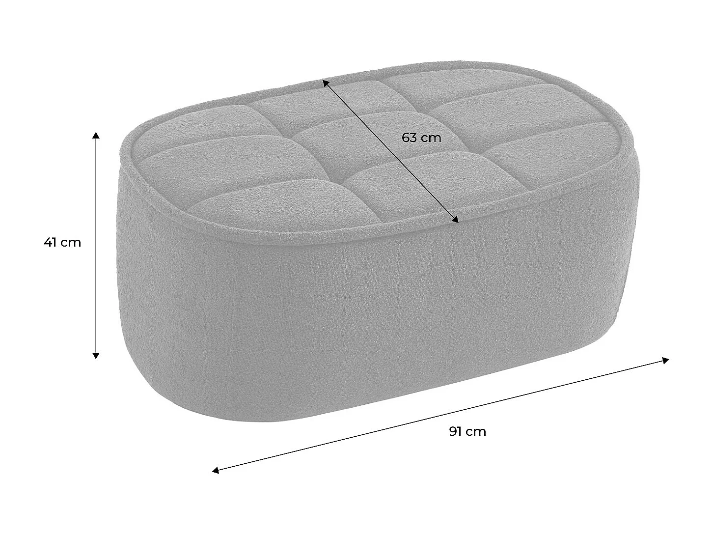 Puff, reposapiés para sillón boni de 1 plaza terracotta