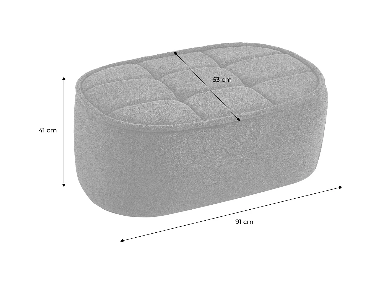 Puff, reposapiés para sillón boni de 1 plaza beige