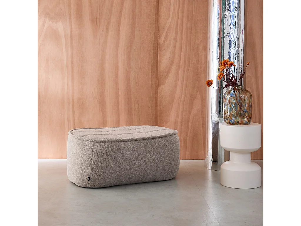 Puff, reposapiés para sillón boni de 1 plaza beige