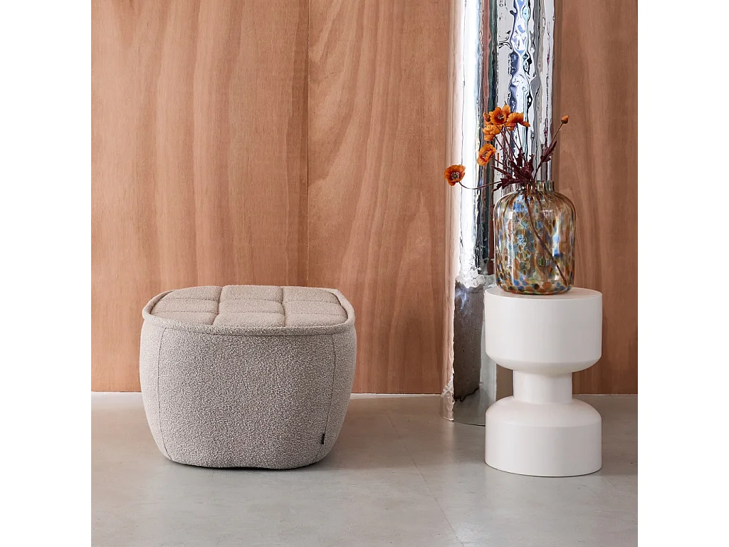 Puff, reposapiés para sillón boni de 1 plaza beige