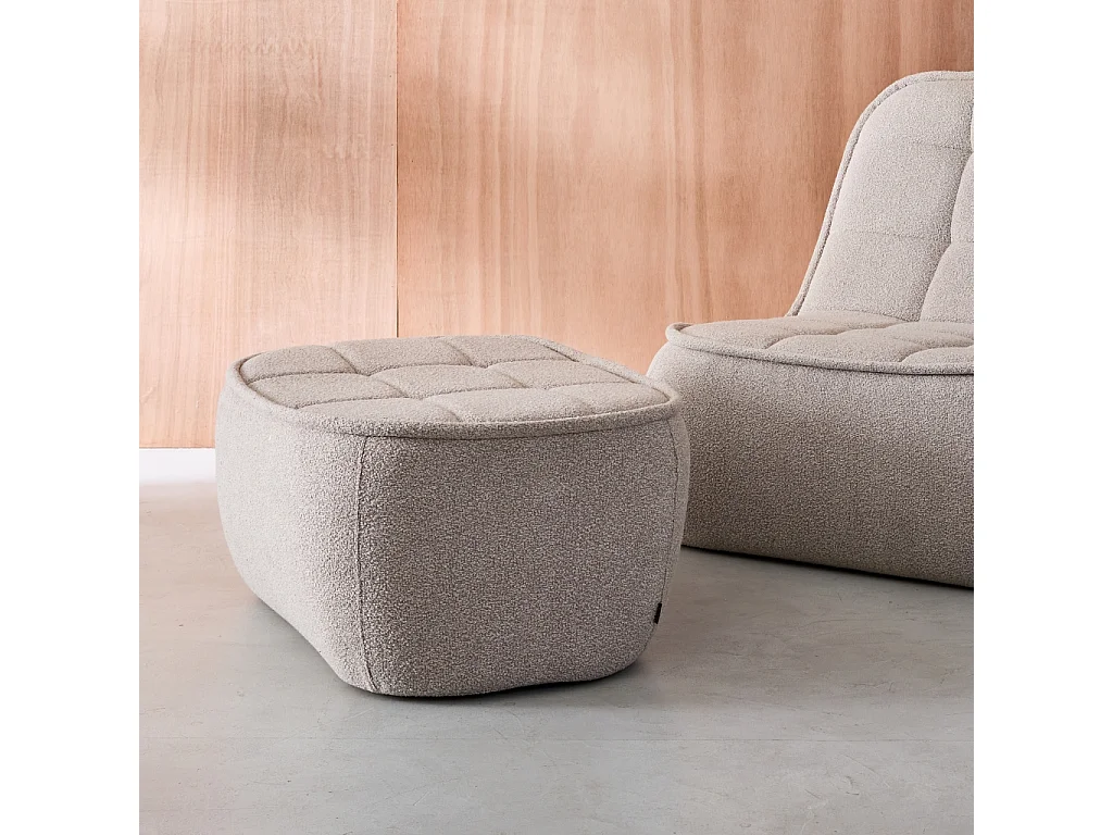 Puff, reposapiés para sillón boni de 1 plaza beige