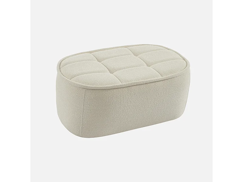 Puff, reposapiés para sillón boni de 1 plaza blanco roto