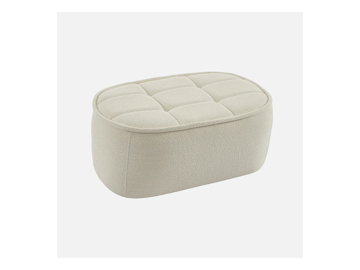 Puff, reposapiés para sillón boni de 1 plaza blanco roto