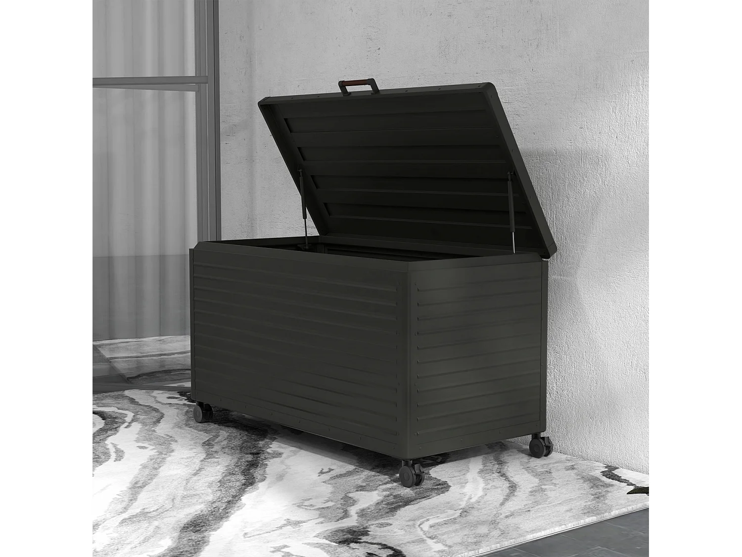 Box da giardino in alluminio 500l, antracite