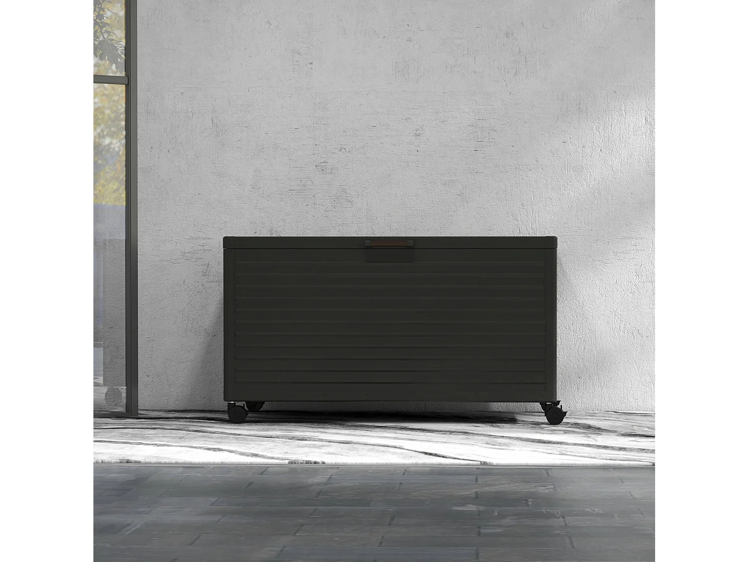 Box da giardino in alluminio 500l, antracite