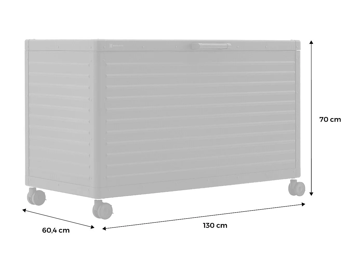 Box da giardino in alluminio 500l, antracite