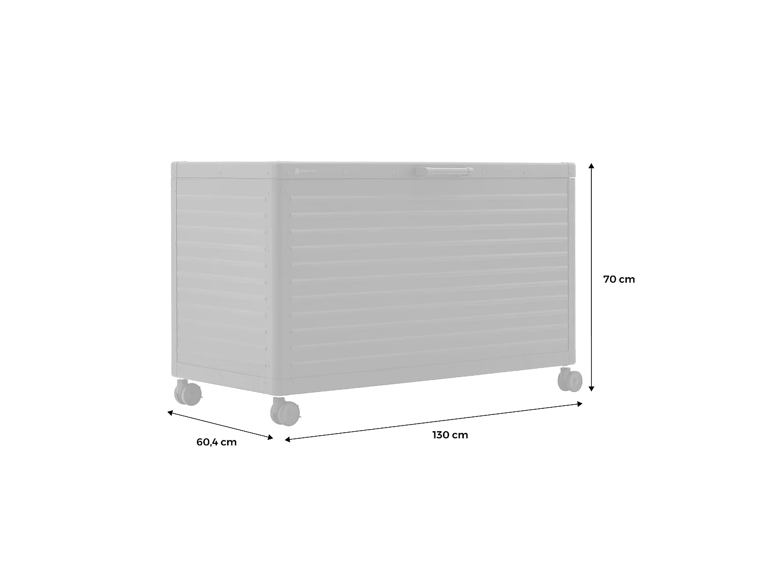 Box da giardino in alluminio 500l, antracite