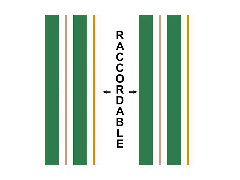 Papier peint raccordable - Aveiro - Vert - intissé : 150g/m² - 4 lés : 192x270cm