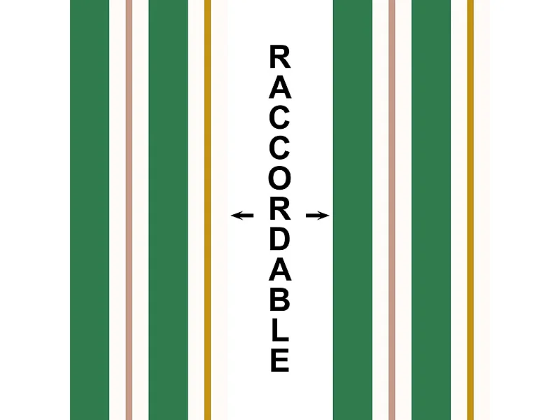 Papier peint raccordable - Aveiro - Vert - intissé : 150g/m² - 4 lés : 192x270cm