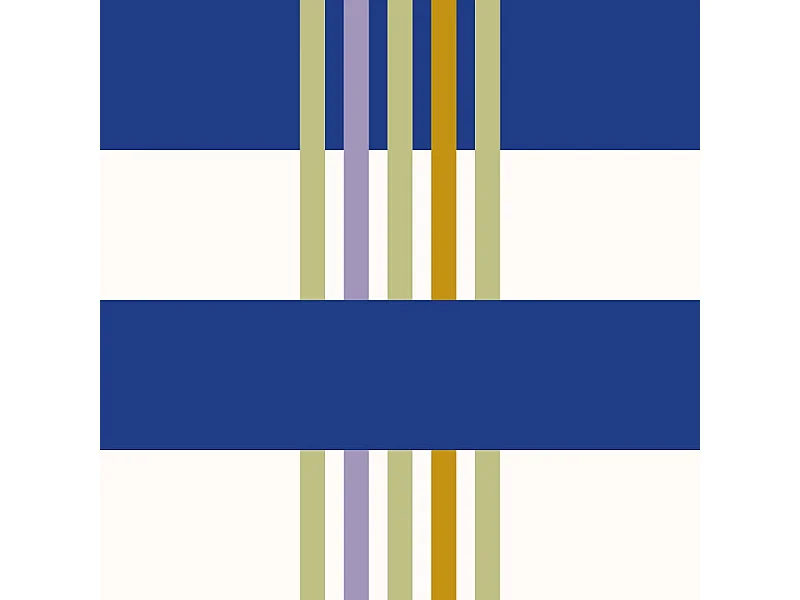 Papier peint raccordable - Positano - Bleu - intissé : 150g/m² - 4 lés : 192x270cm