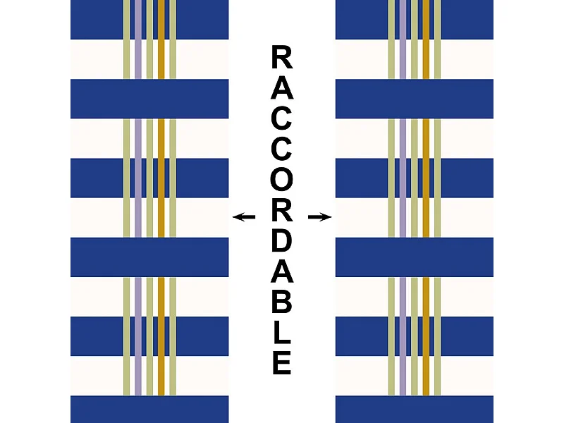 Papier peint raccordable - Positano - Bleu - intissé : 150g/m² - 4 lés : 192x270cm